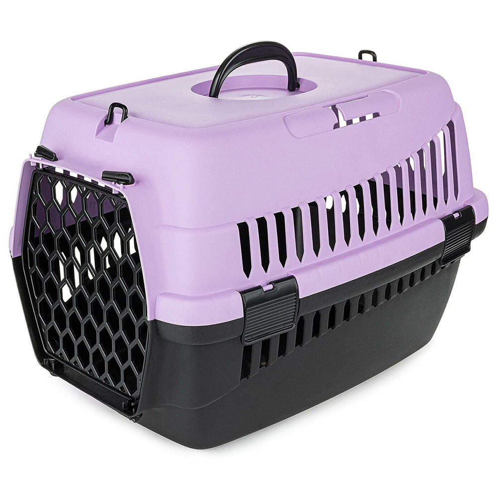 Transporter dla Psa Kota Królika M 56x37x37 cm - Abba Fioletowy do Samochodu